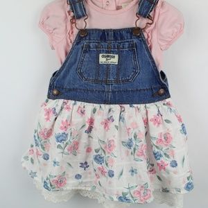 Oshkosh B gosh Baby Girls 2Piece Overall Skirt w/